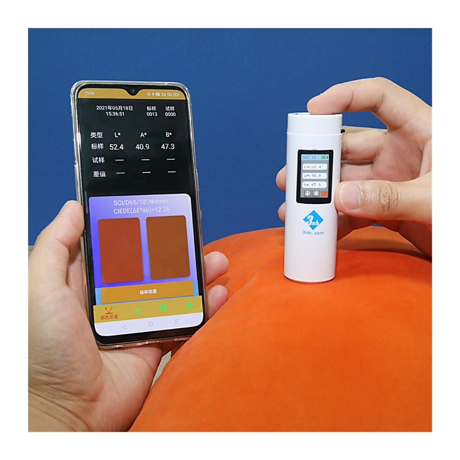 Spettrofotometro, Colorimetro portatile Professional Colorreader CR1 con APP 8mm Apertura di misurazione Alta precisione 0.1
