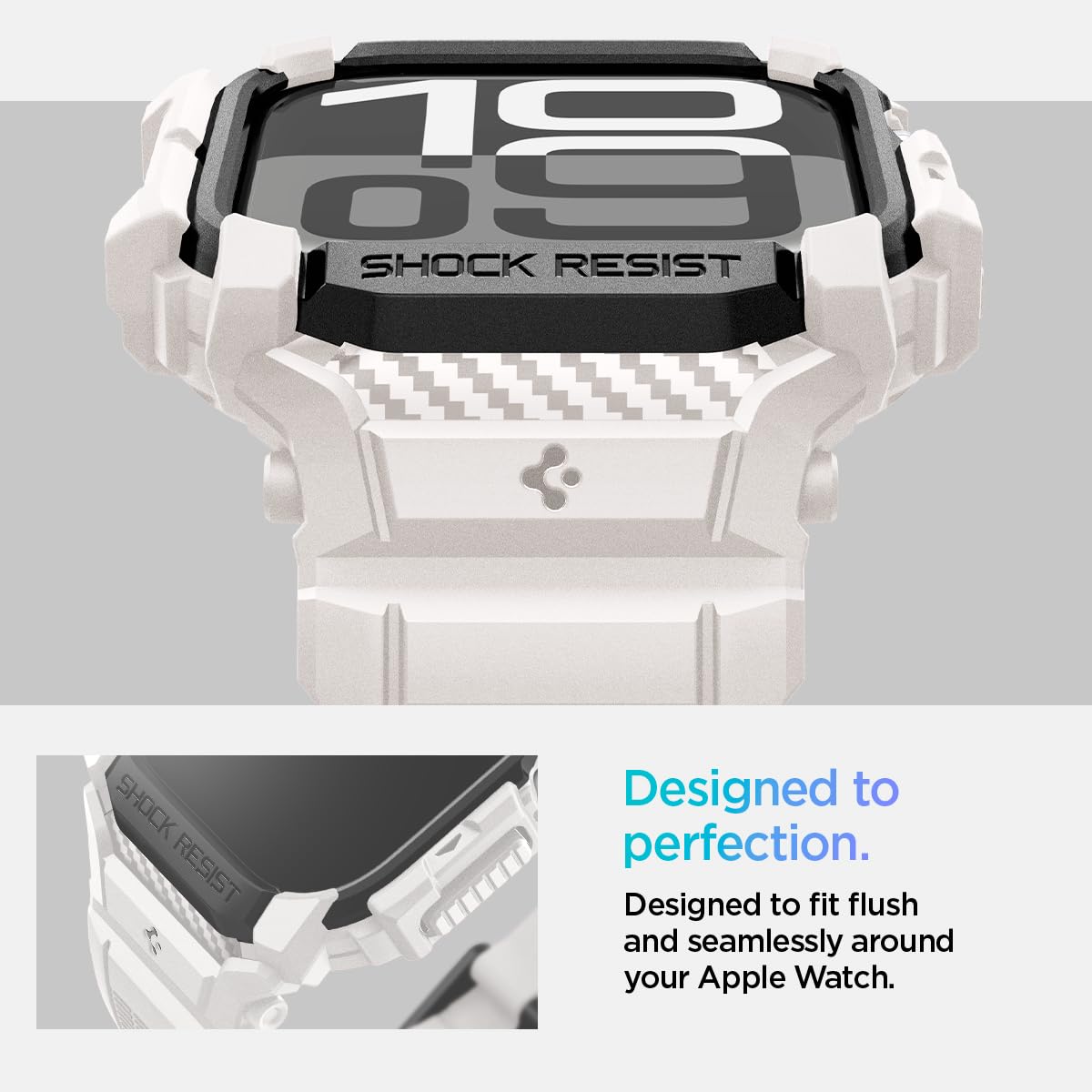 Spigen Rugged Armor Pro Hülle mit Armband Kompatibel mit Apple Watch 11/10 46mm (2025/2024)