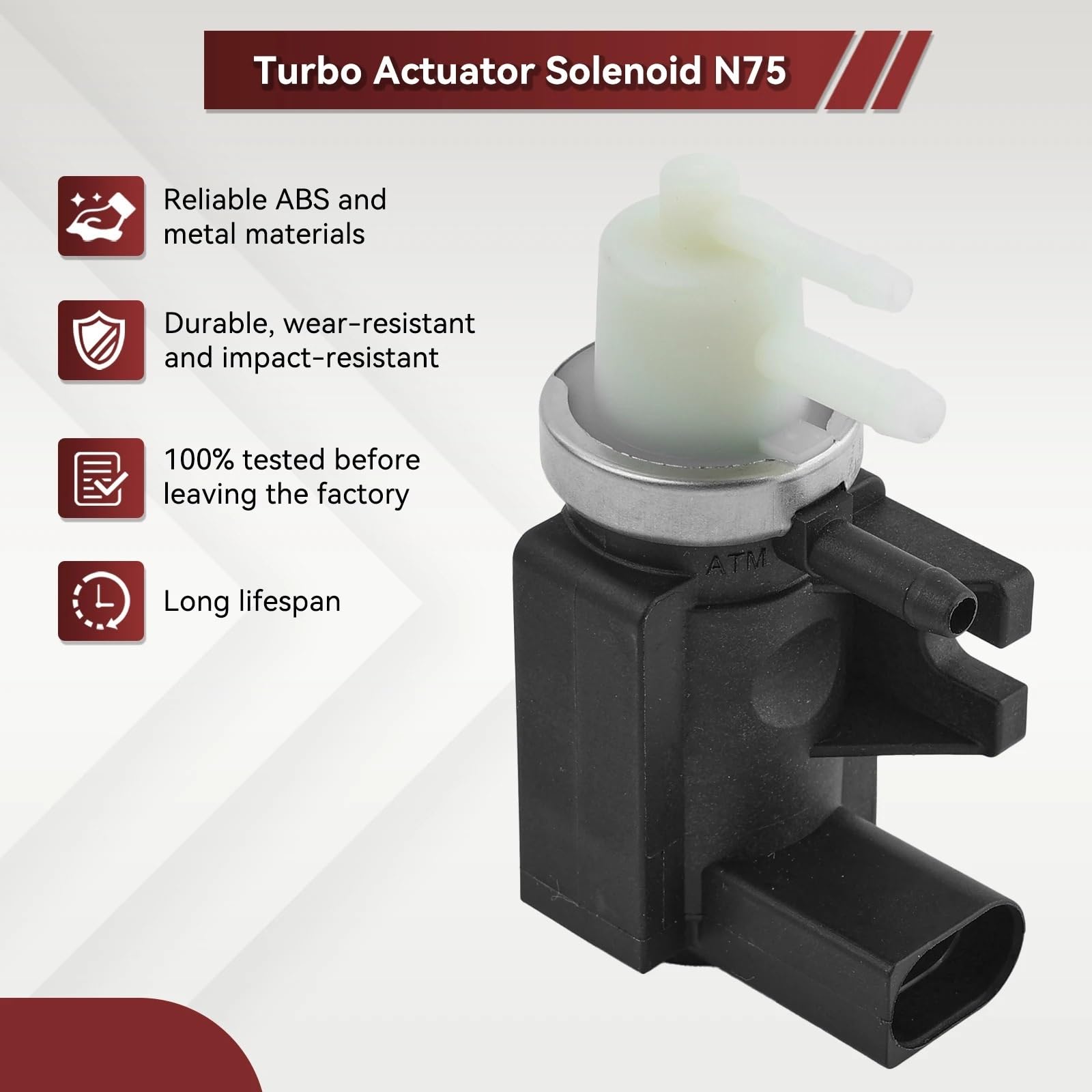 Fit For VW T5 Transporter 1.9, 2.0 .5 TDI For Audi A3 A4 1K0906627A 1K0906627B Turbo Solenoid N75 Boost Vacuum Control Pressure Valve