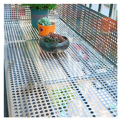 Tôle perforée en acier inoxydable 28x122 cm pour travaux et aménagement
