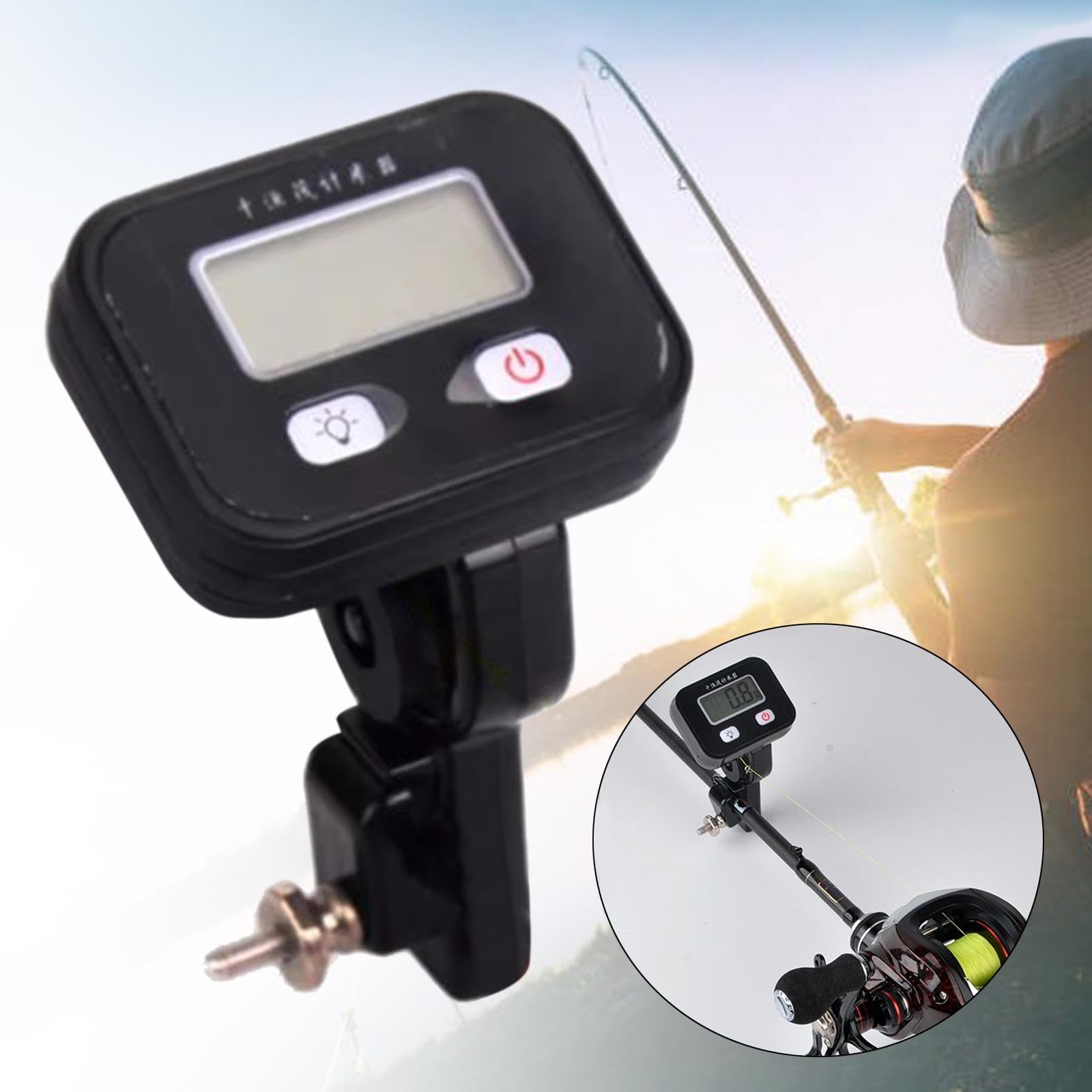 LED Fishing Line Depth Finder for Sea Reel(Mount on Fishing Rod)