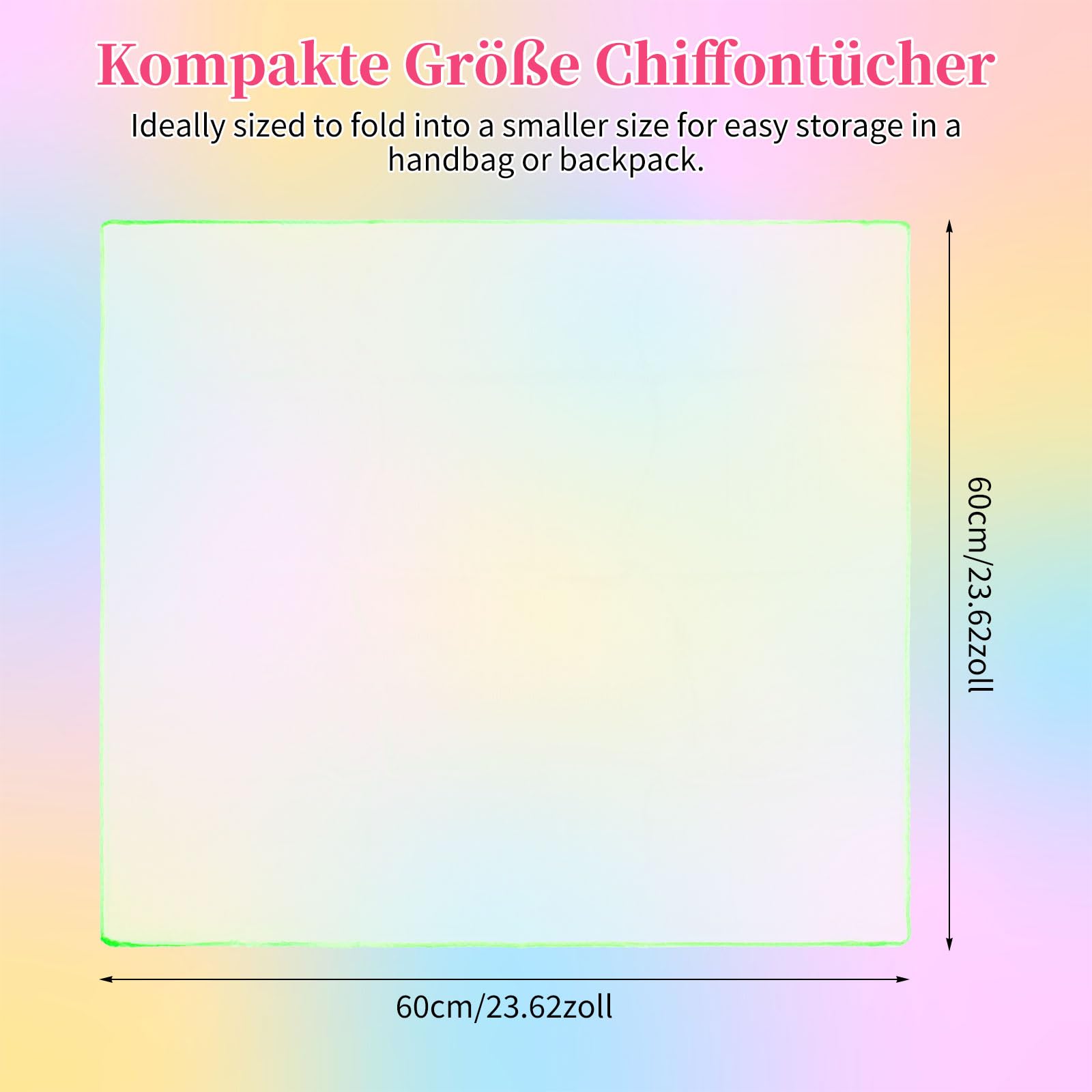 Kunoli 24 piezas de pañuelos para malabares para niños, pañuelos coloridos para bebés, 60×60 cm cuadrados, pañuelos coloridos para niños, adecuados para actuaciones infantiles como danza, fiestas