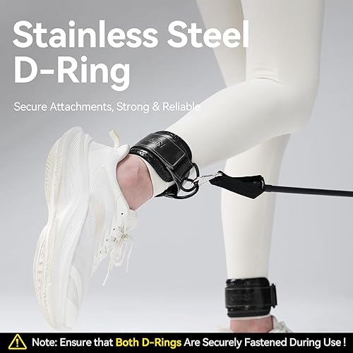 Miniatura 5 de Correa de tobillo para máquina de cable, bandas de resistencia de tobillo, correas de respaldo de cable para gimnasio, entrenamientos de glúteos,