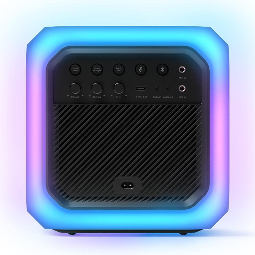Philips TAX7207/10 Altoparlante Bluetooth Per Feste, 12 Ore Di Riproduzione, Luce A 360°, Collegamento Senza Fili E Batteria Ricaricabile