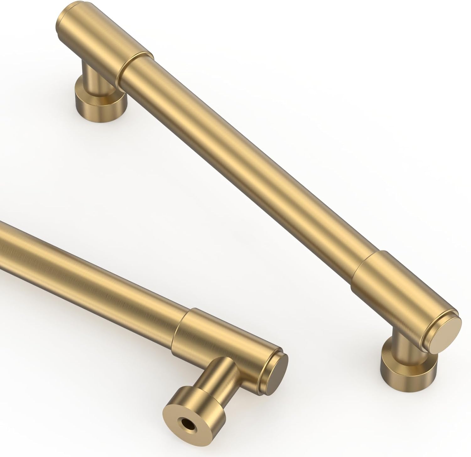 Asidrama 10 Pack 5 Inch(128mm) Champagne Bronze Cabinet Pulls Kitchen Cabinet Handles Champagne Gold Hardware for Cupboard Drawer