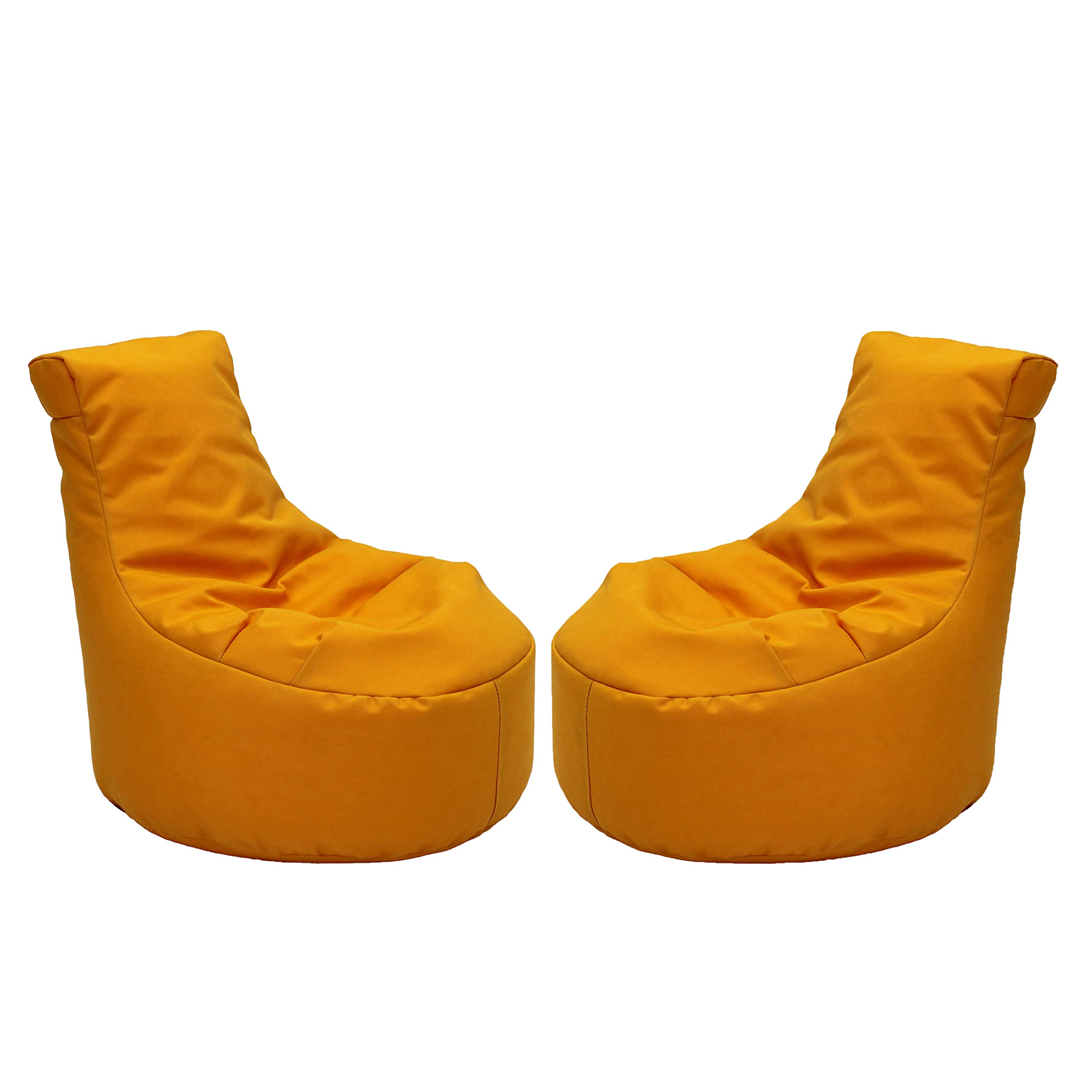 Factory Direct PartnersElement Paddle Out Bean Bag Chair for Kids, Comfy Indoor Outdoor Bean-Filled Flexible Seating for Reading, Playroom, Classroom, Patio or Garage (2-Pack) - Marigold, 14032-117