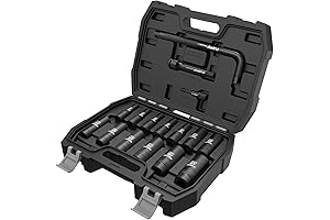 Industrial Grade 1/2 In Drive Thicker Impact Socket Set with Premium Organizer