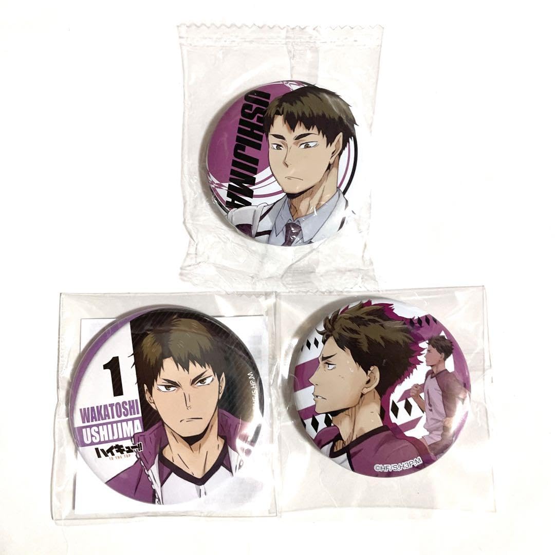 Amazon.co.jp: ハイキュー!! 牛島若利 缶バッジ 3点セット : おもちゃ