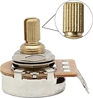 Vista 4 de FLEOR Potenciómetro de guitarra de eje dividido corto de 2 piezas A250K de 0.610 in, 24 líneas