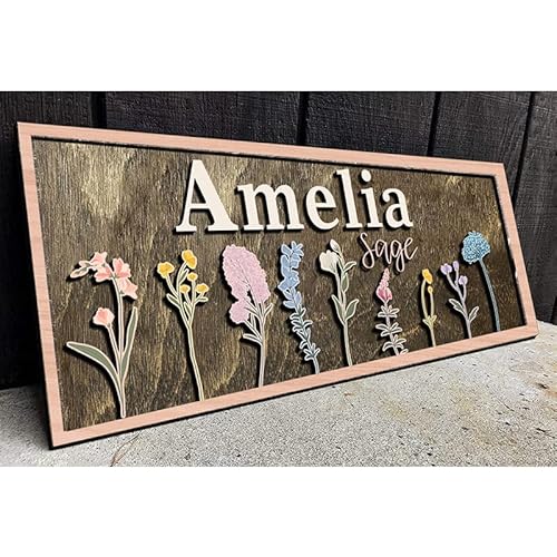 Custom Name Sign for Nursery, Nursery Name Sign for Girls,