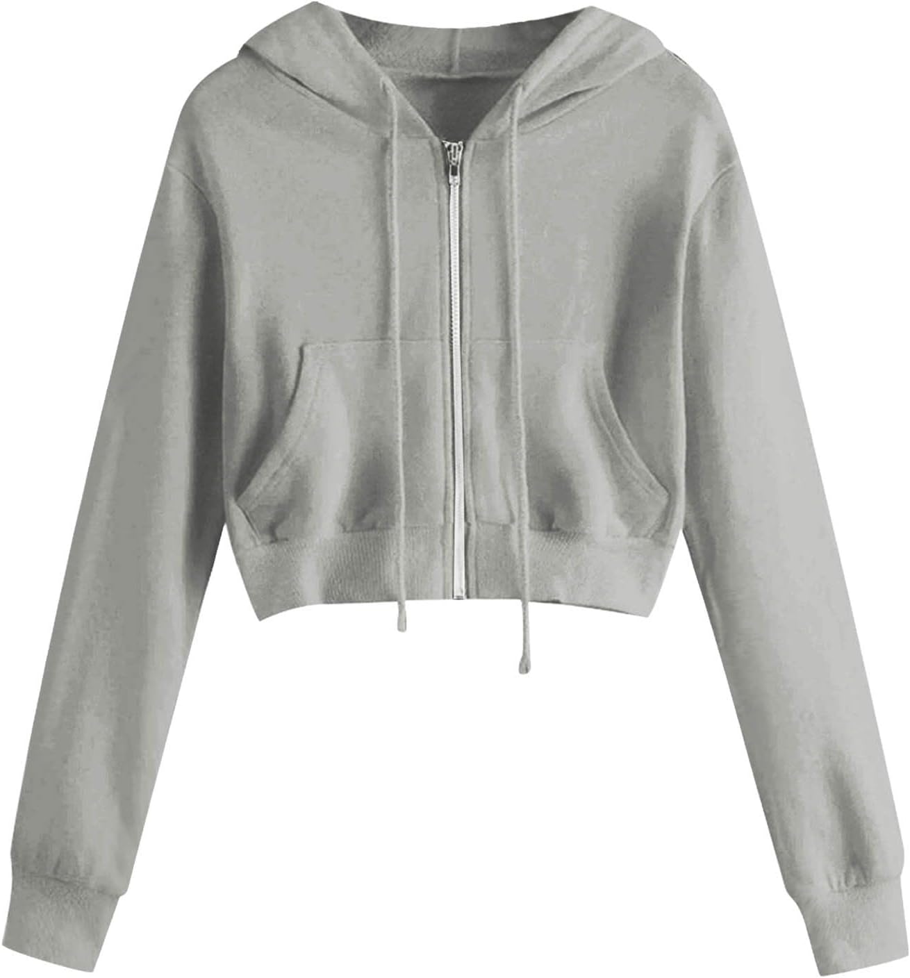 Hoodies for Women Full Zip Up Cropped Sweatshirts Jacket 2024 Fall Outfits Teen Girls Y2K Preppy Clothes Active Tops