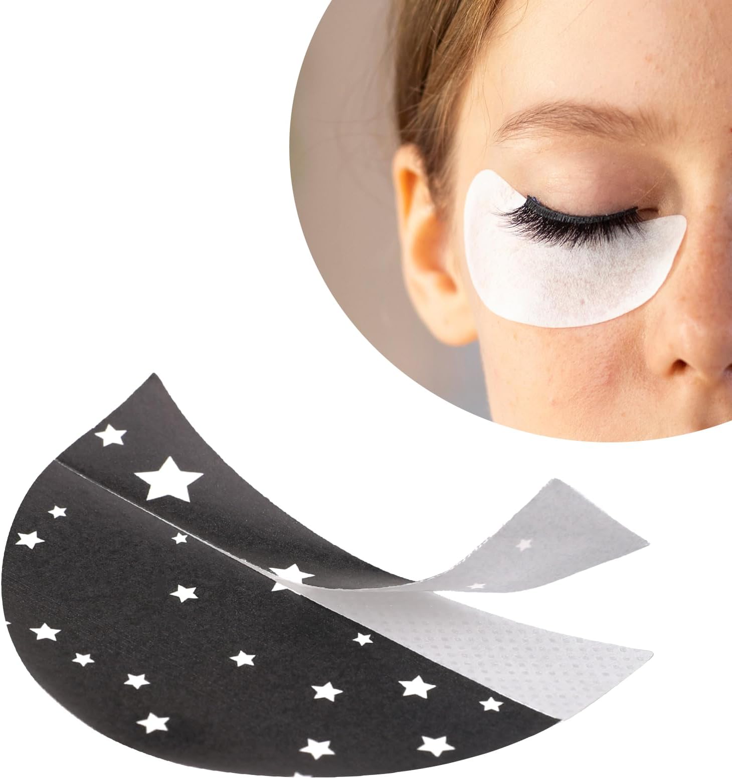 100 Pcs Eye Shadow Makeup Shields Eyeshadow Shields Black Eyeshadow Stencil Under Eye Pads Eye Shadow Patches for Eyeliner, Eyelash Extensions and Lip Makeup