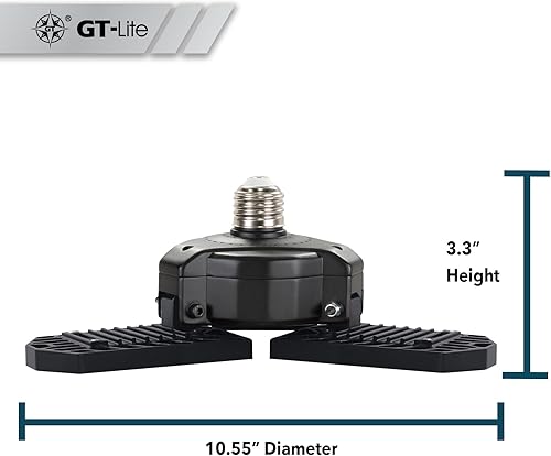 Miniatura 6 de GT-Lite Bombilla LED de garaje, 60 W (equivalente a 300 W), 6,000 lúmenes, luz diurna 5000 K, base E26, luz LED de ahorro de energía para