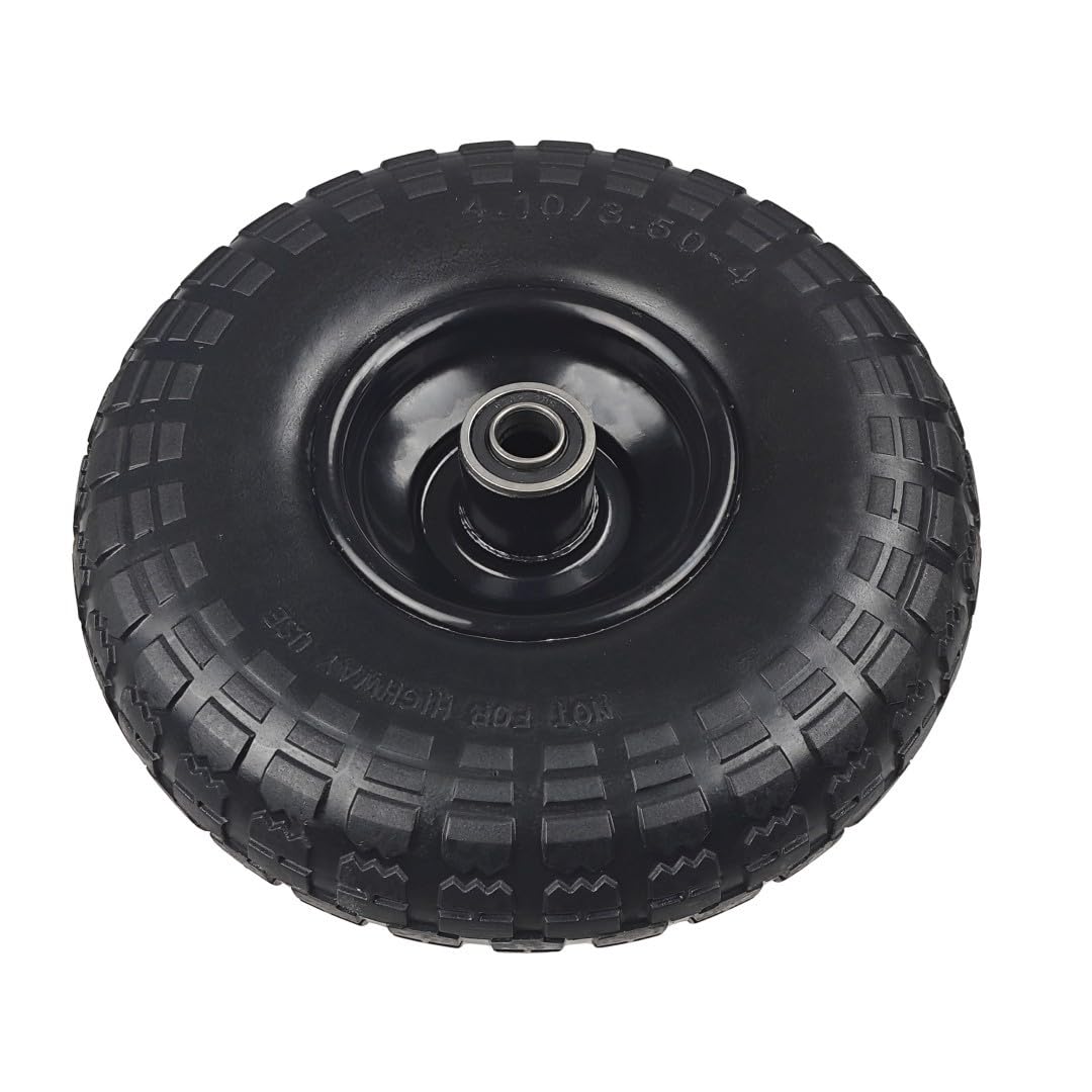 Roue Increvable 4.10/3.50-4 (x2) Alésage pour Axe 16mm - 250 x 90 mm – Capacité de Charge max. 180kg – Pour Diables, Brouettes, Chariots