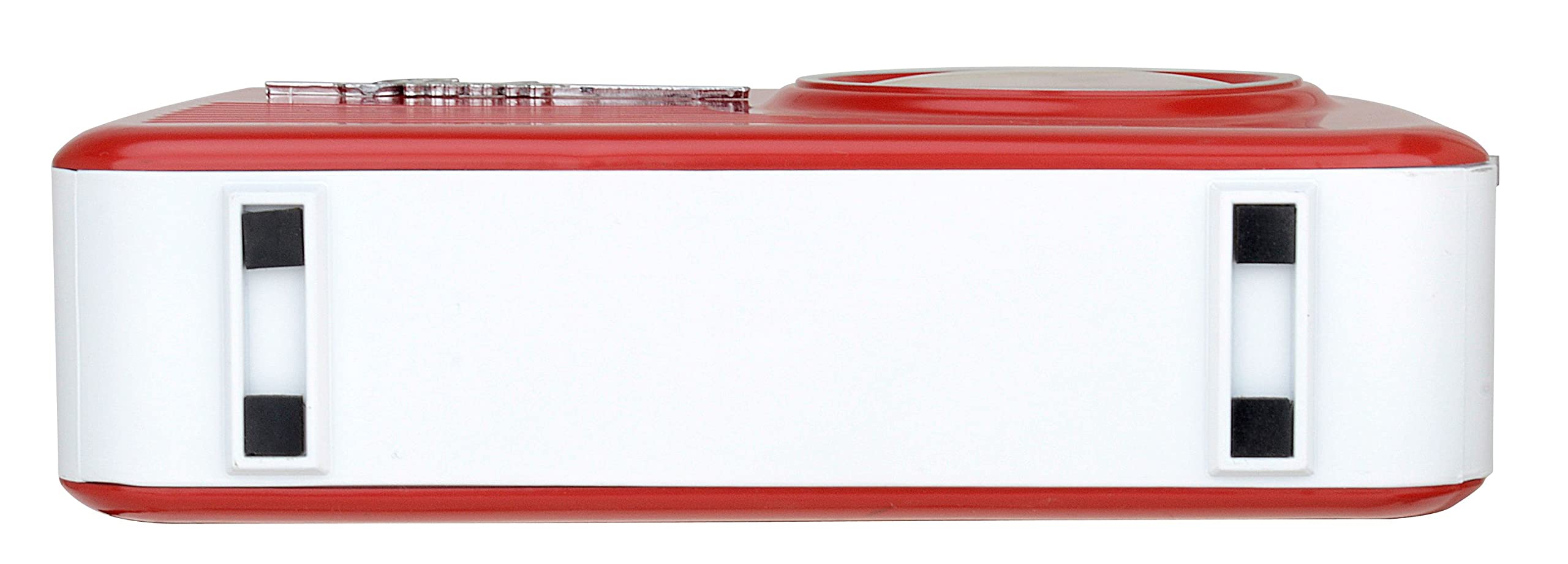 AKAI Radio portátil con diseño retro rojo - FM/AM, AUX, USB, tarjeta SD, MP3, conector para auriculares, antena telescópica