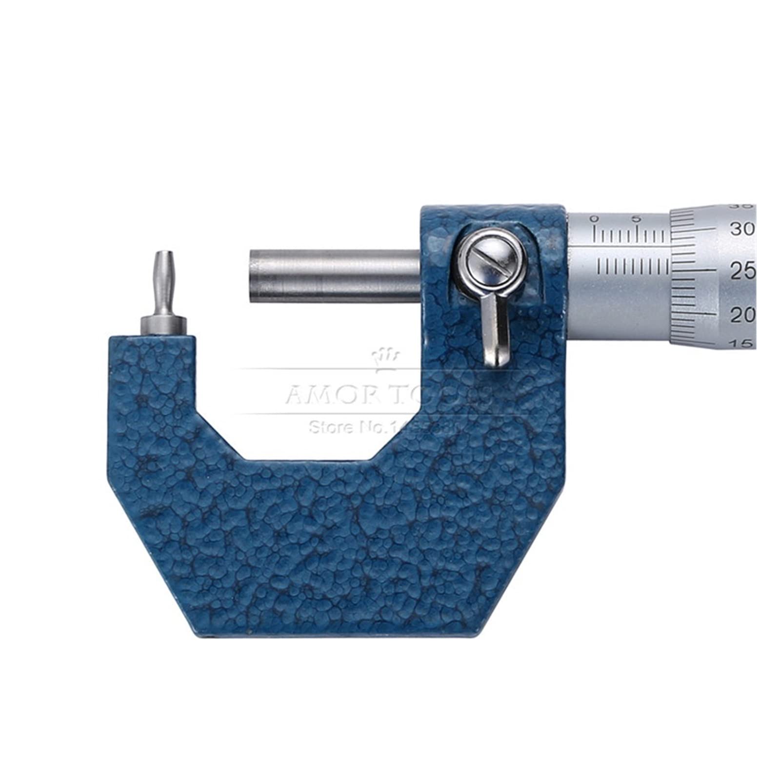 Micrómetros de 0-25mm / micrómetro de calibre de 0,01 mm for medir espesor de tubos y tubos Herramientas de medición de la calibradora Vernier