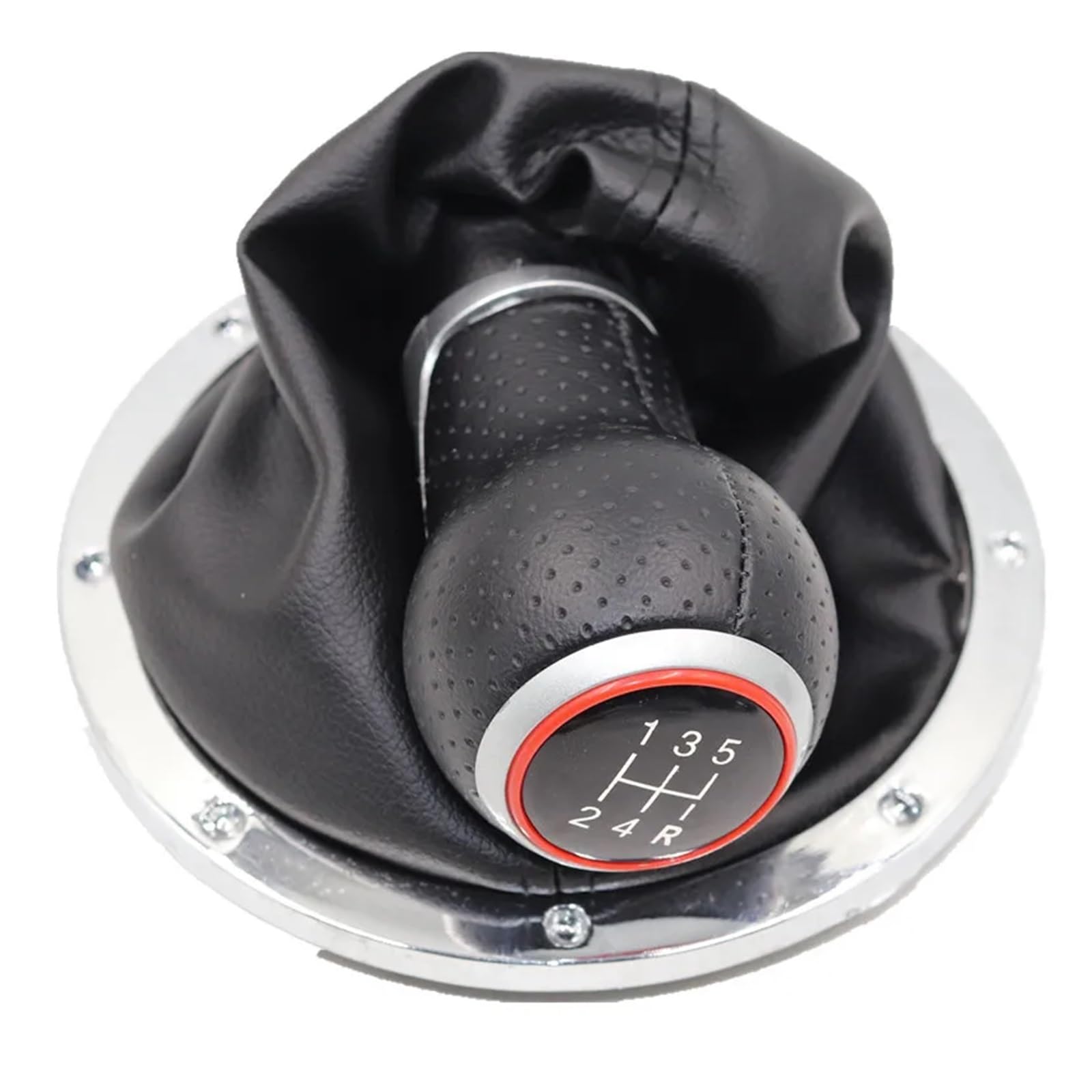 WYLWSHA Shift Gear Knob Cover for VW for GOL for Pointer for Saveiro for Parati 2004-2010 5 Speed Gear Shift Knob Lever Shifter Gaiter Boot(12345R Type 9)