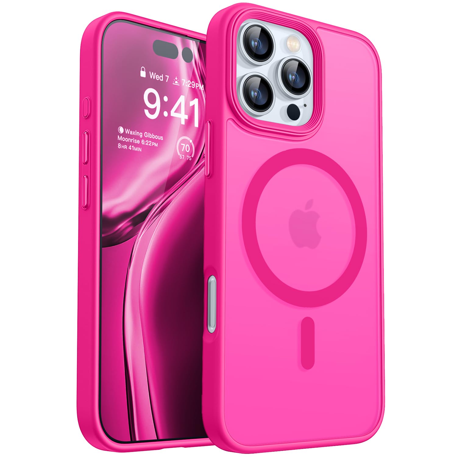 CANSHN Magnetic Compatible with iPhone 16 Pro Max Case [Compatible with Magsafe] [Translucent Matte] Slim Thin Shockproof Protective Bumper Phone Case