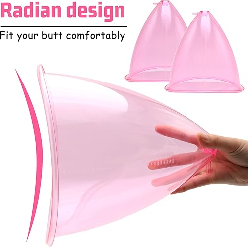 Miniatura 4 de Copas de vacío para glúteos de 7.1 fl oz y 6.1 fl oz, accesorios para máquina de ventosas de terapia de vacío XXL de 8.26 pulgadas y 9.4 pulgadas de
