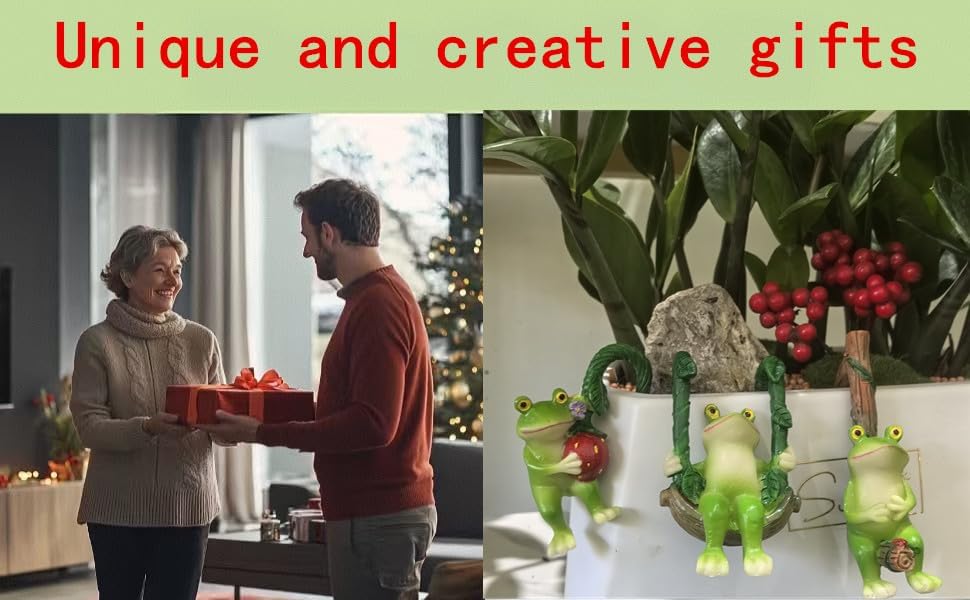 Miniatura 3 de 3 piezas de estatuas para exteriores, decoración de rana escalada para patio, estatuas de rana, manualidades de resina de jardín al aire libre,
