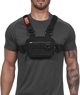 peito masculino | Bolsa armazenamento corrida granbolsa para lanches pular corda | peito para homens bolsa peito à prova d'água com cinto refletivo Aezon