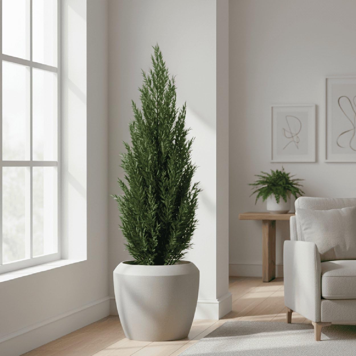 Blumentopf Liora - 44x40 - Beige - Blumentopf für den Innen- und Außeneinsatz - Übertopf - Pflanztopf - Pflanzgefäß