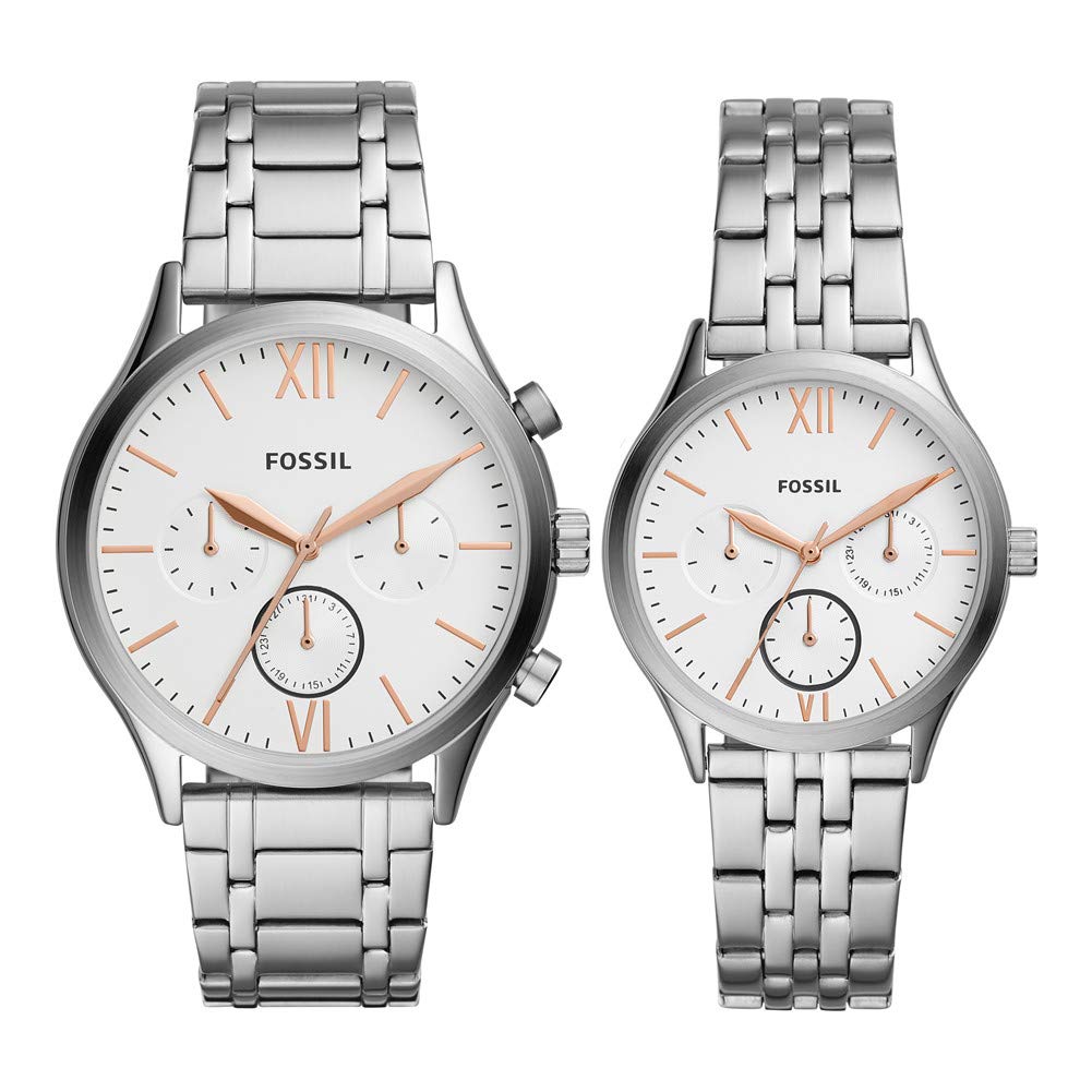 Fossil Fenmore Midsize Mens Watch Bq2468Set, Silver
