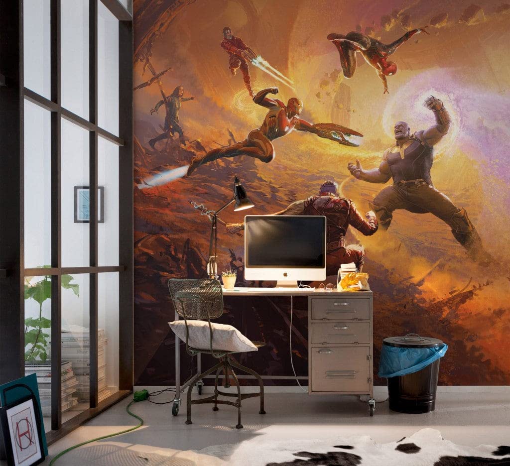 Komar Marvel IADX5-084 Non-Woven Photo Wallpaper Avengers Epic Battle Titan 250 x 280 cm (W x H) Superhero Children's Bedroom Wallpaper - Image 4