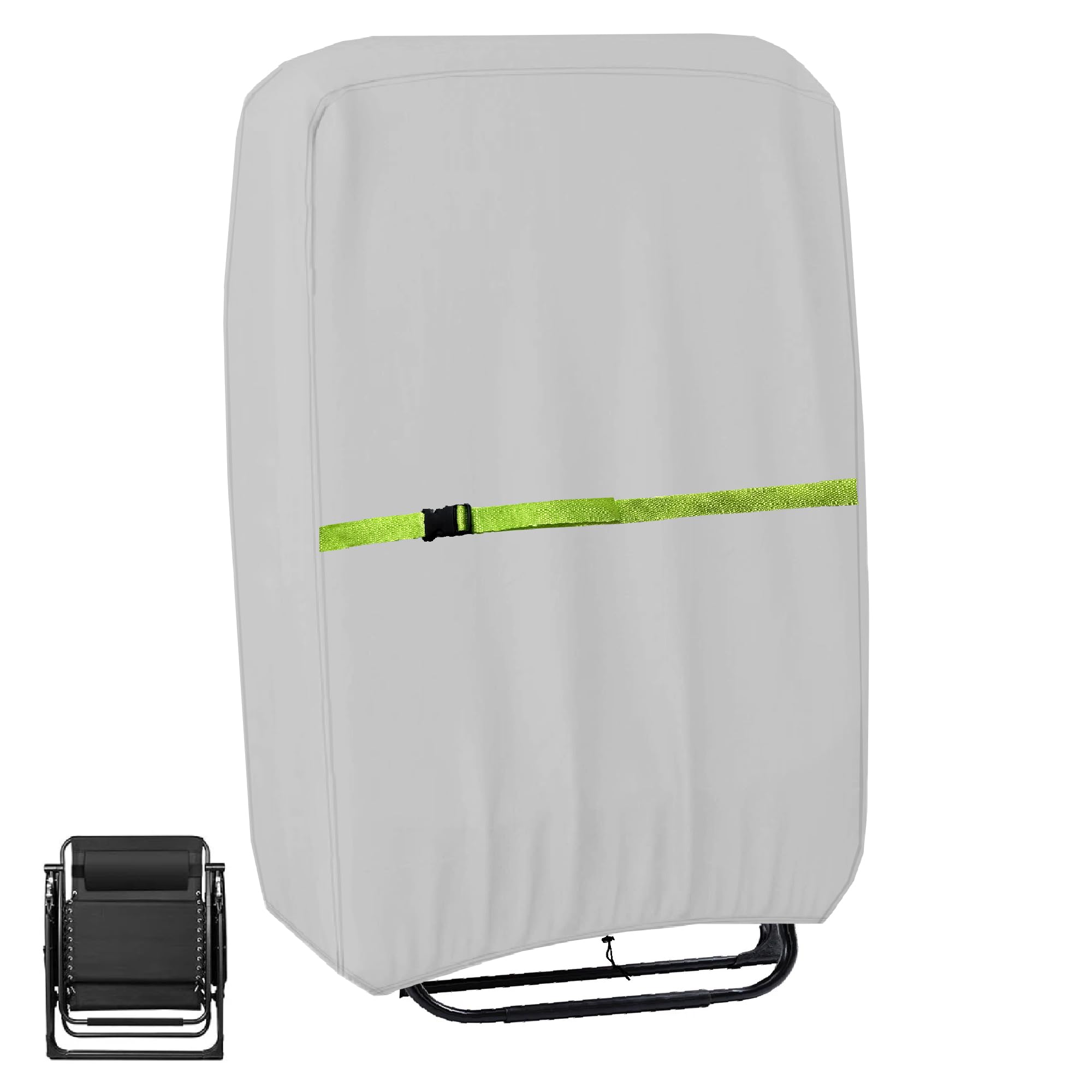 Klappstühle Schutzhülle 1 Stück, 600D Gartenstuhl Abdeckung Wasserdicht, Winddicht, Anti-UV, Staubdicht für Gartenmöbel Liegestuhl Klappbar Deckchair, Balkonmöbel Abdeckung mit Beutel