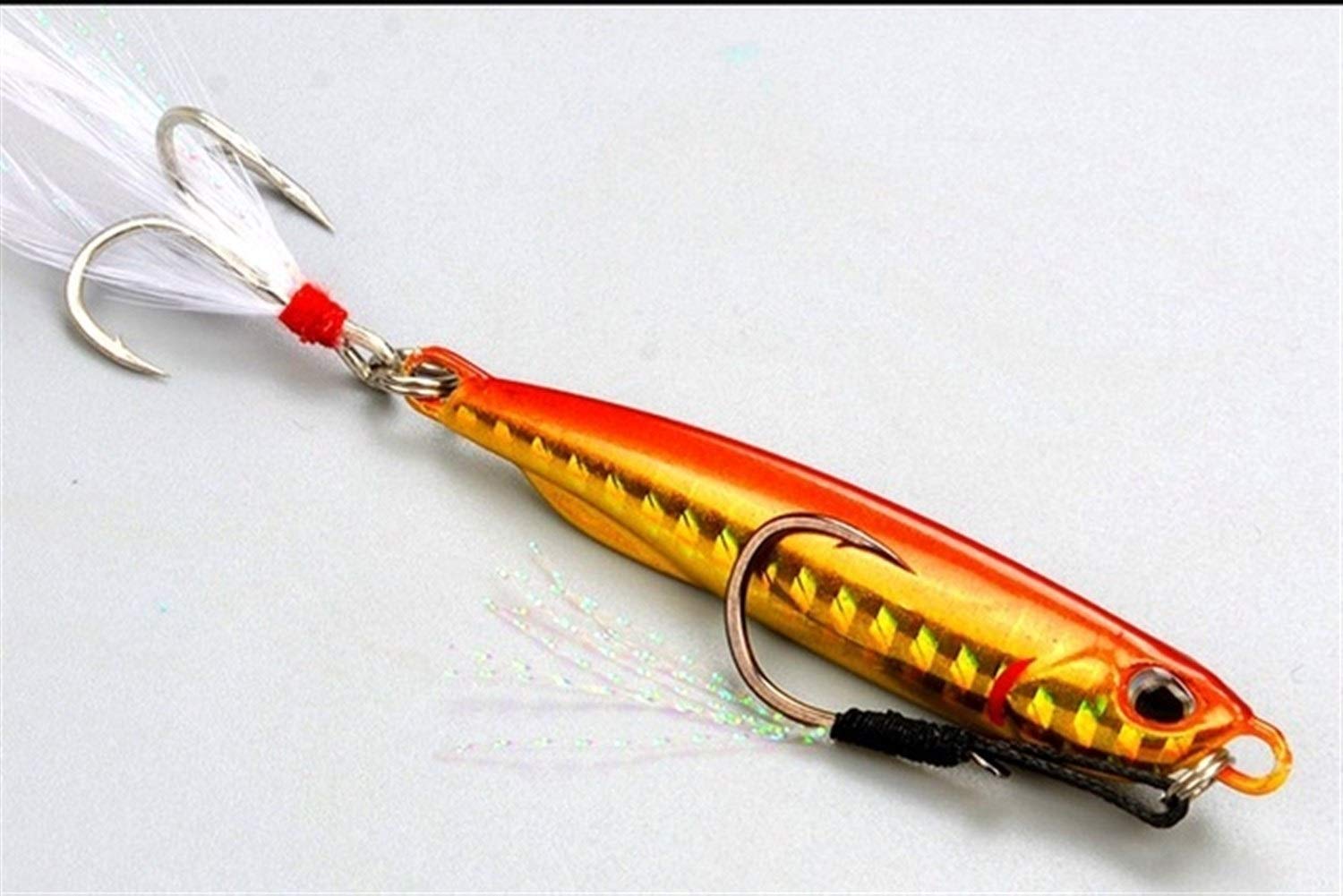 7 Anzuelos Dobles Para Calamar | Acero Inoxidable | Con Efecto Brillante | Ideales Para Pesca En Agua Salada Y Nocturna