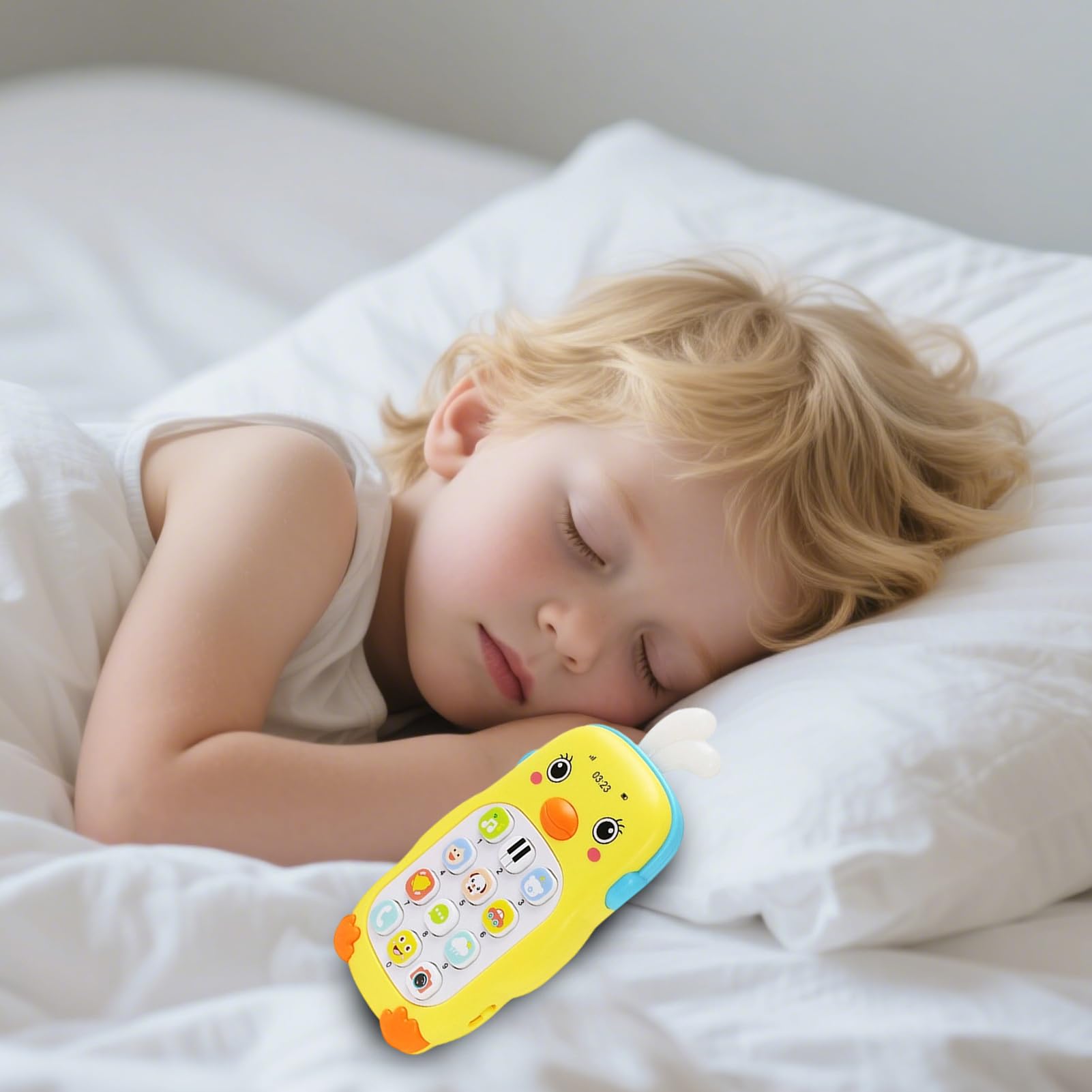 Téléphone Jouet Sensoriel Avec Lumière – écran Tactile, Rechargeable, Pour Bébé Voyage – Cadeau Fille Garçon