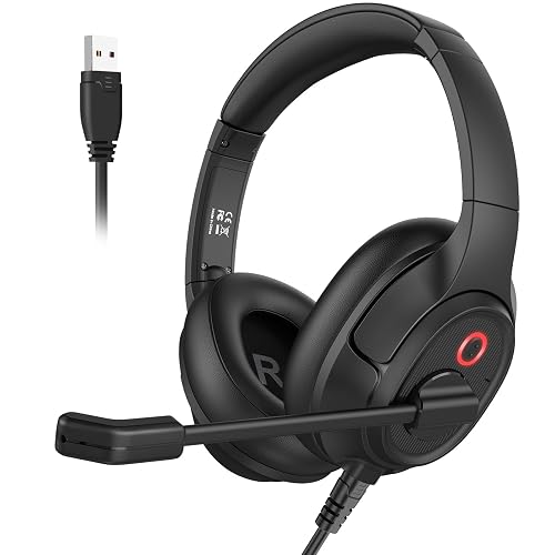 USB Computer Headset with Noise Cancelling Microphone