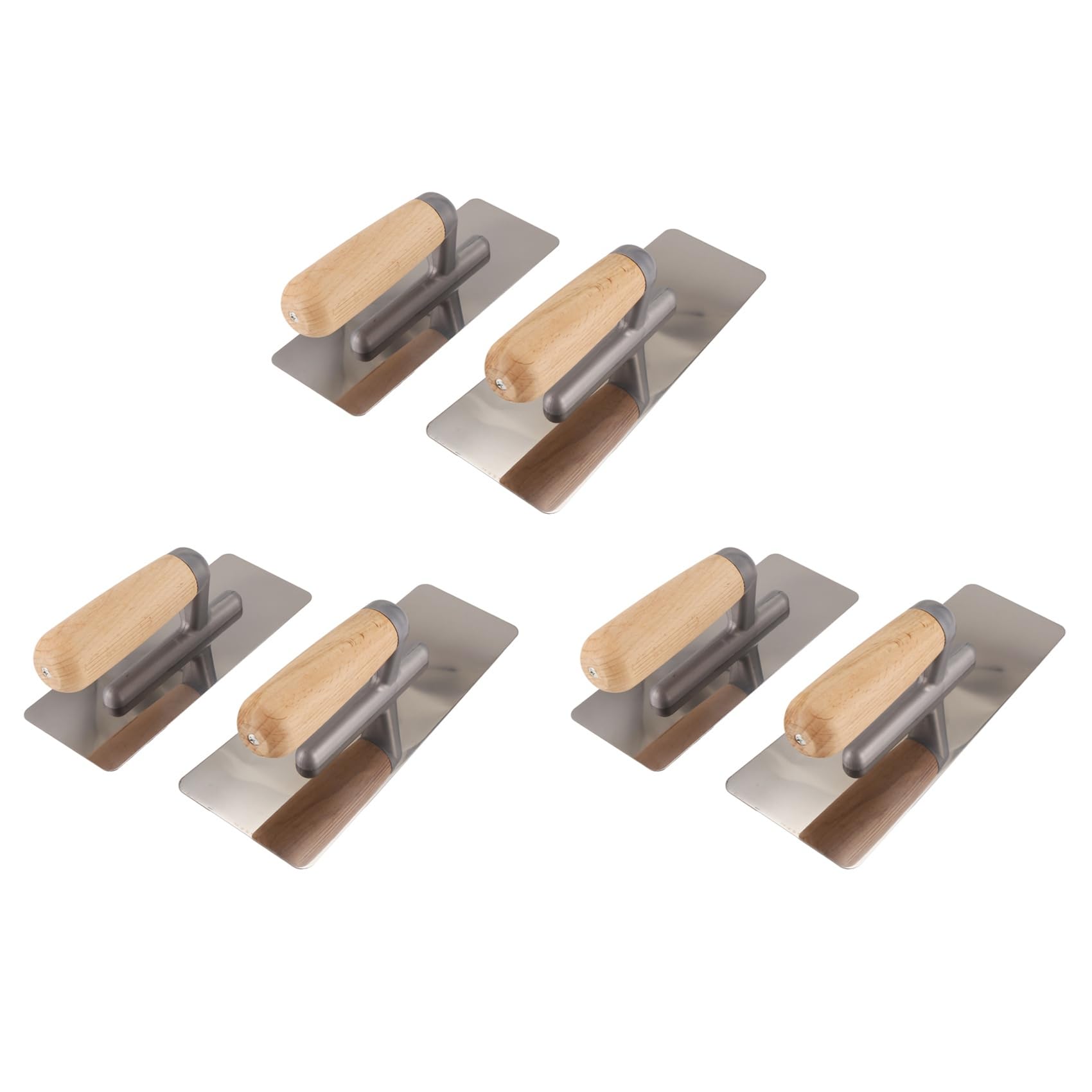 Ctrlzs 6 Pieces Stainless Steel Venetian Plaster Trowel, Paint & Plaster Trowel Sets Paint Plastering Finishing Hand Tools