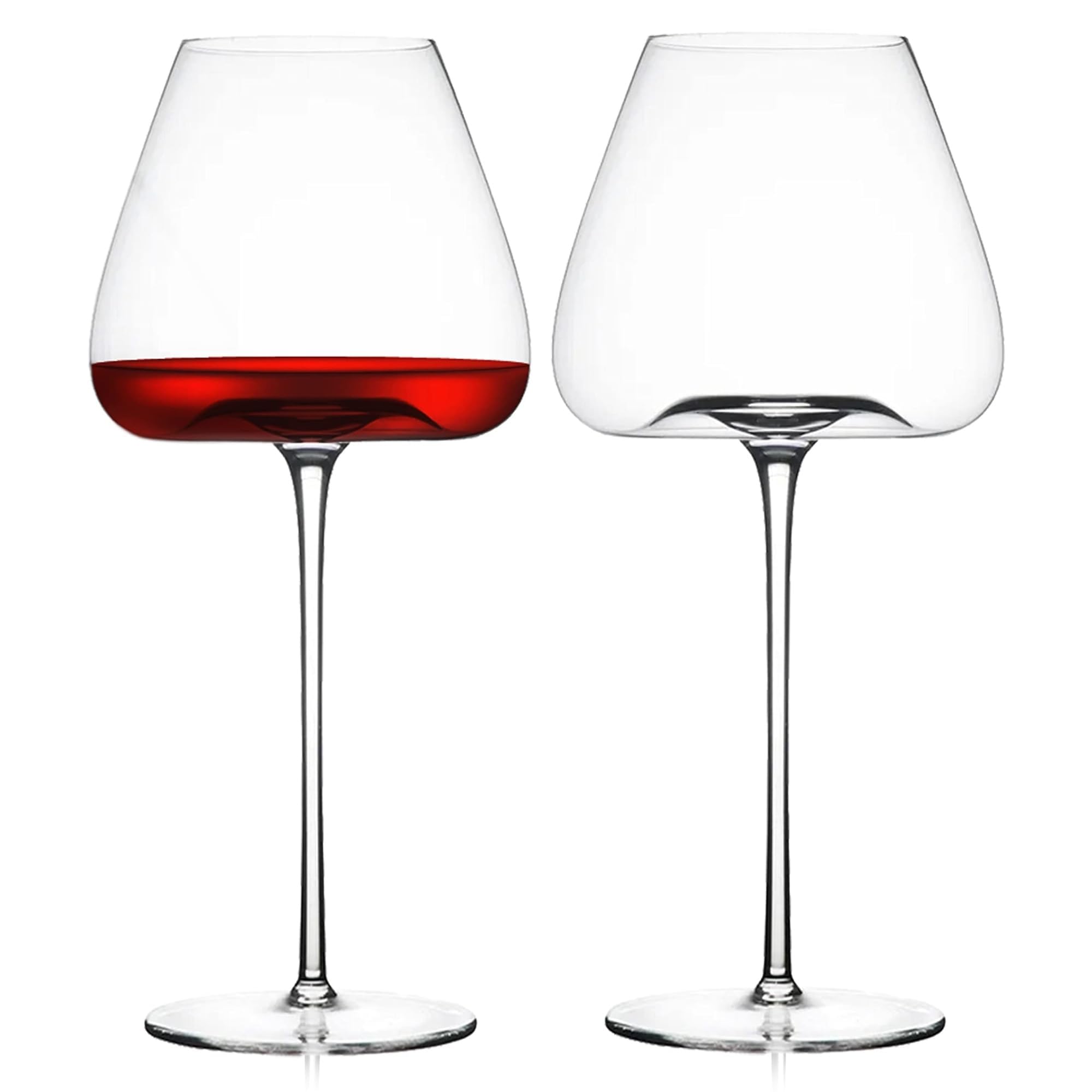 THE WHITE SHOP 2PCS Wine Glasses Elegant Hand Blown Lead Free Crystal Clear Glasses,Fine Gifts Red Wine Glasses Stemware Gift Box Set Wedding, Anniversary or Birthday Gift (Size : 700ML)