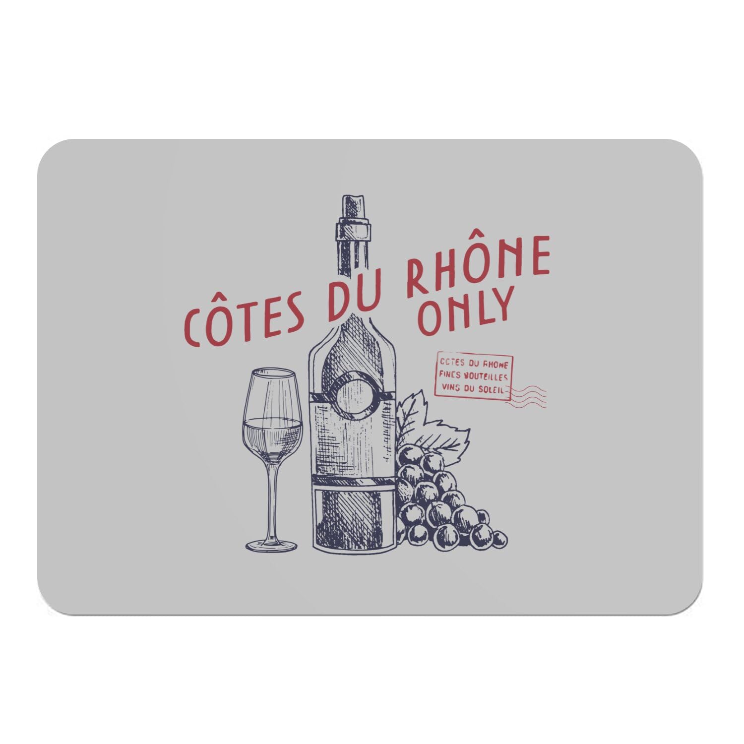 Sets de table souples en liège grand format imprimé Côtes du Rhône
