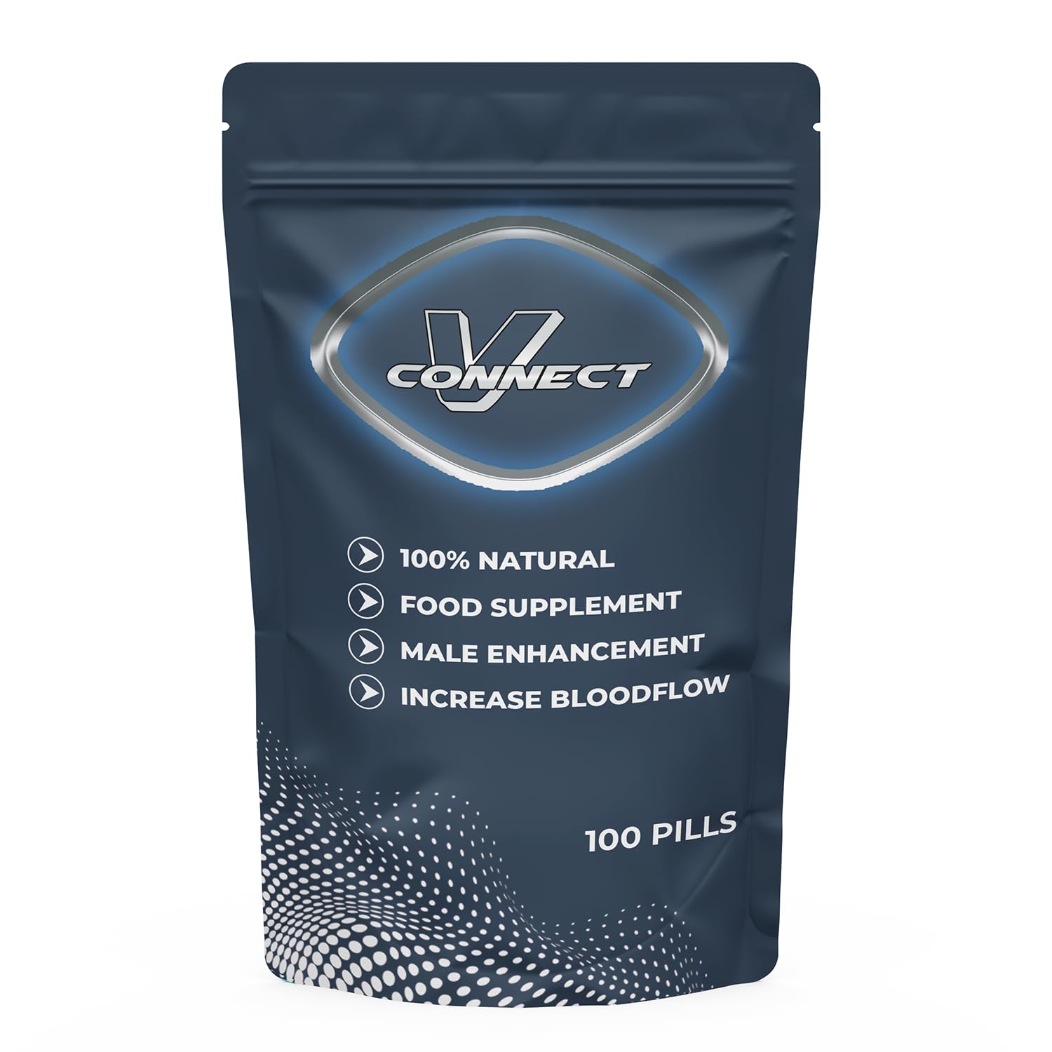 V Connect 100 Male Performance Enhancing 100% Herbal Natural Food Supplement | Fast Acting | Ginseng Maca | Energy and Stamina Support | Made in UK