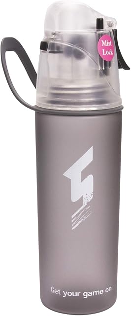 Drinking and Misting Sports Water Bottle, Non-Toxic BPA Free & Eco-Friendly Tritan Copolyester, Fast Water Flow Opens with 1-Click, Portable Leak-Proof Spray Cup for Cycling Fitness Camping Hiking Outdoor for Humidification and Cooling