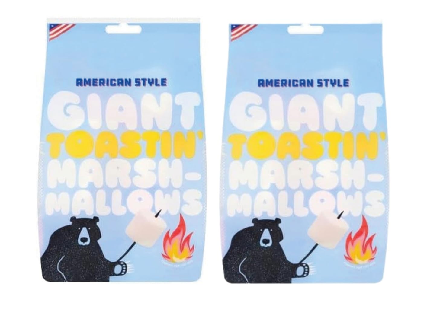 Epicc Snax Co. American Style Giant Toastin' Marshmallows | 500g (Pack of 2) | Perfect for Barbeque, Bonfire Roast and Halloween | Gluten Free | Delicious Pillowy Hunks