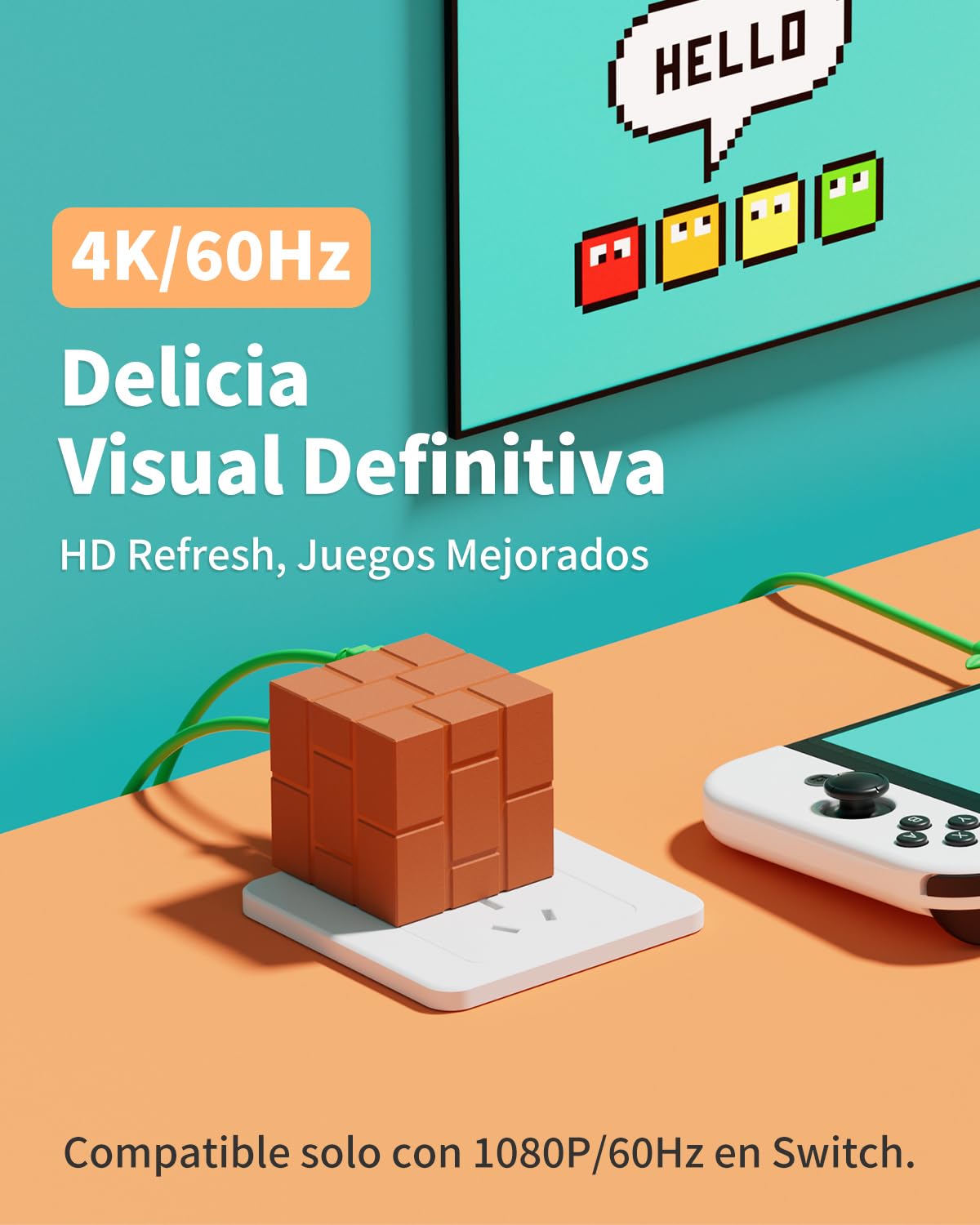 Cargador para Switch de 65 W, compatible con Nintendo/OLED/Steam Deck/Samsung Dex/iPad/MacBook, base de acoplamiento TV portátil para Switch con GaN y carga rápida PD USB-C