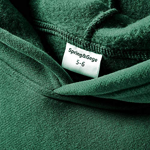 Image of Spring&Gege Youth Solid Fleece Hoodies Pullover Hooded Sweatshirts for Children (3-12 Years)