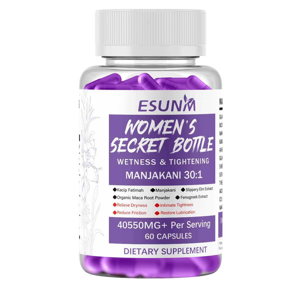 Women's Secret Box - Feminine Vaginal Moisture Capsules for Women's Wellness, pH Balance, and Intimate Support,Slippery Elm for Women