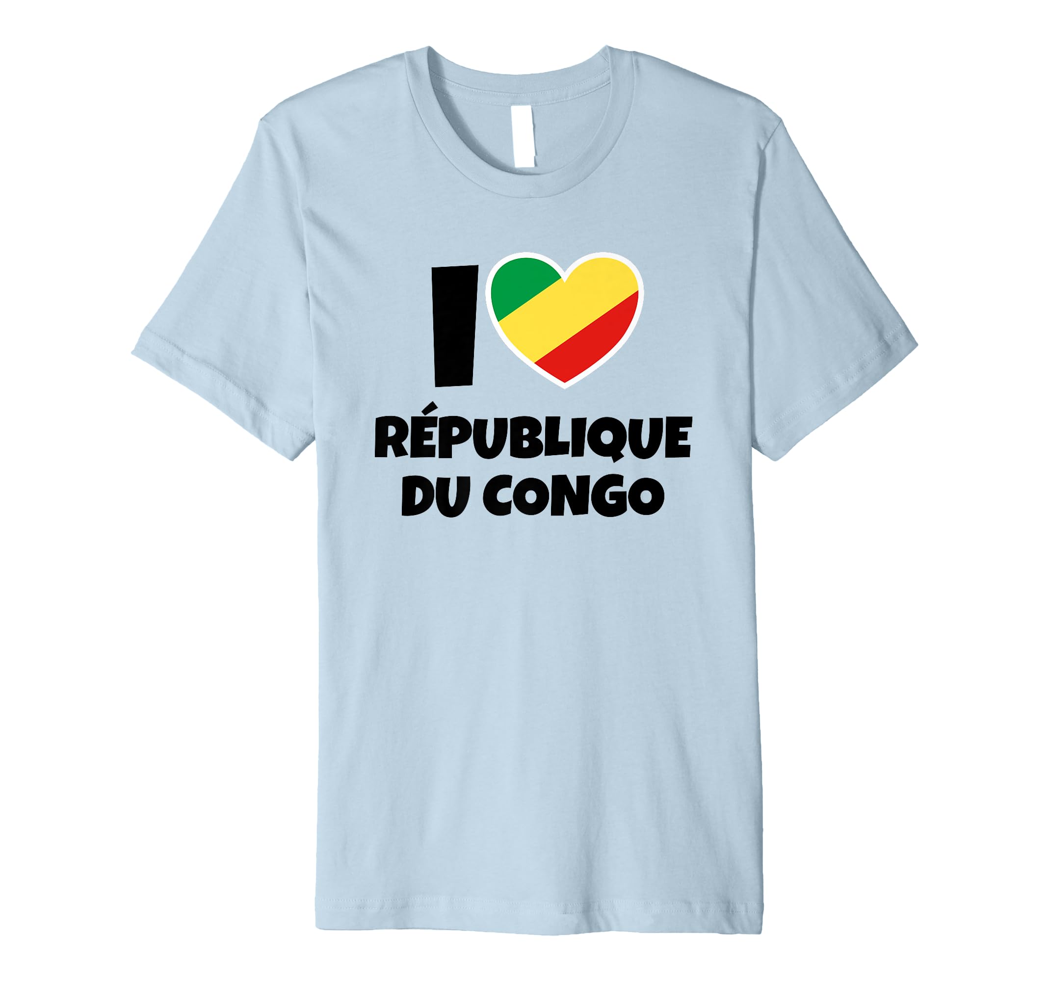I Love République du Congo with Flag and Heart Premium T-Shirt