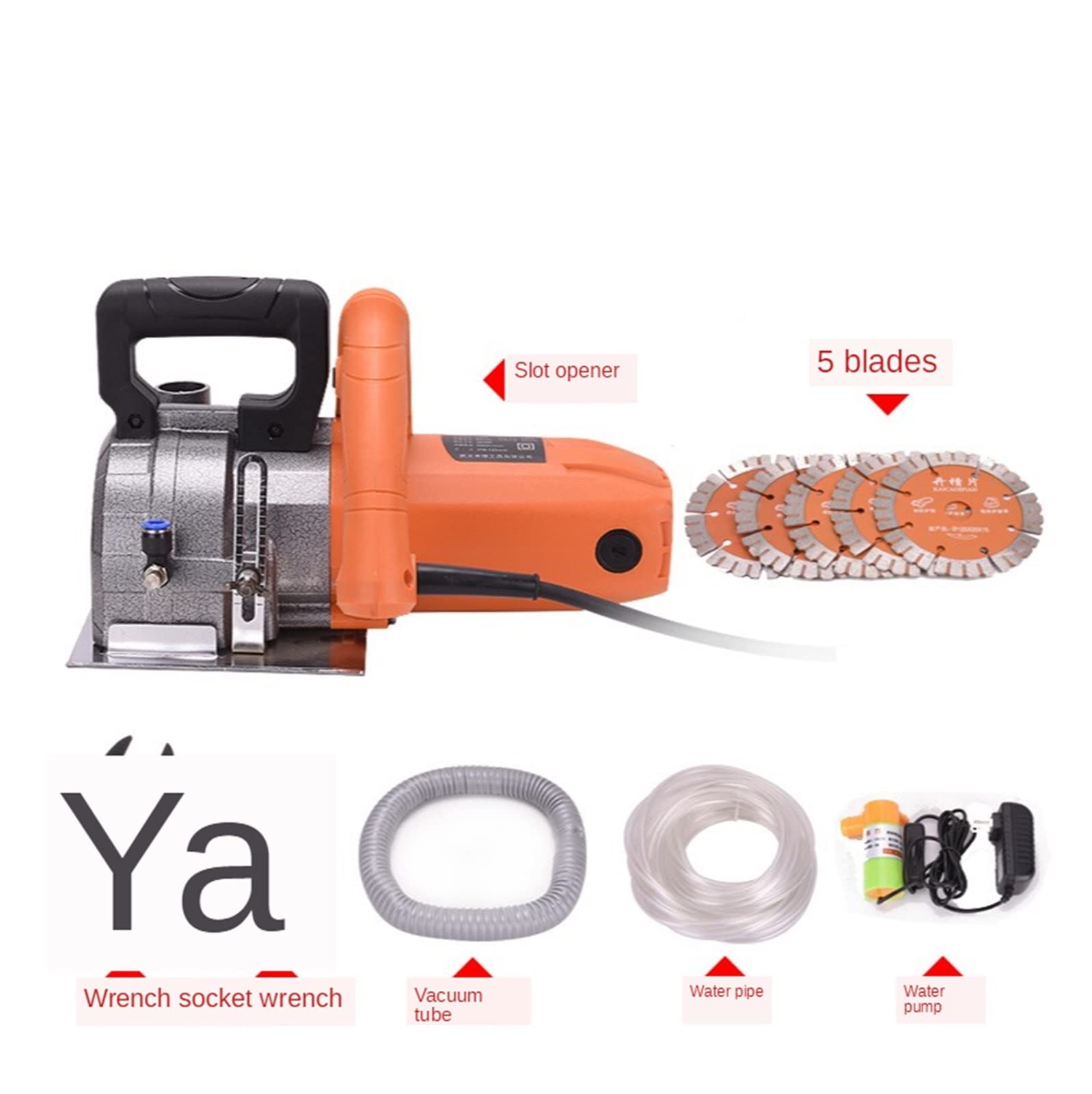 Rozadora Pared, Máquina de corte de chaser de pared eléctrica Instalación hidroeléctrica Máquina de ranura de pared 900 0RPM 125mm(A)