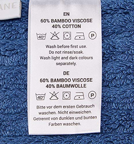 Heckett Lane Bath Beach Towel, 60% Bamboo Viscose, 40% Cotton, Jeans Blue, 90 x 180 Cm, 2.0 Pieces - Image 4