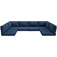 UDPATIO Outdoor Replacement Cushions for Patio Furniture, Waterproof Patio Cushion, 14-Piece Outdoor Couch Cushion for 6-Seat Sectional Conversation Sets (Bright Red)