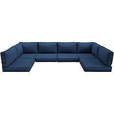 UDPATIO Outdoor Replacement Cushions for Patio Furniture, Waterproof Patio Cushion, 14-Piece Outdoor Couch Cushion for 6-Seat Sectional Conversation Sets (Bright Red)