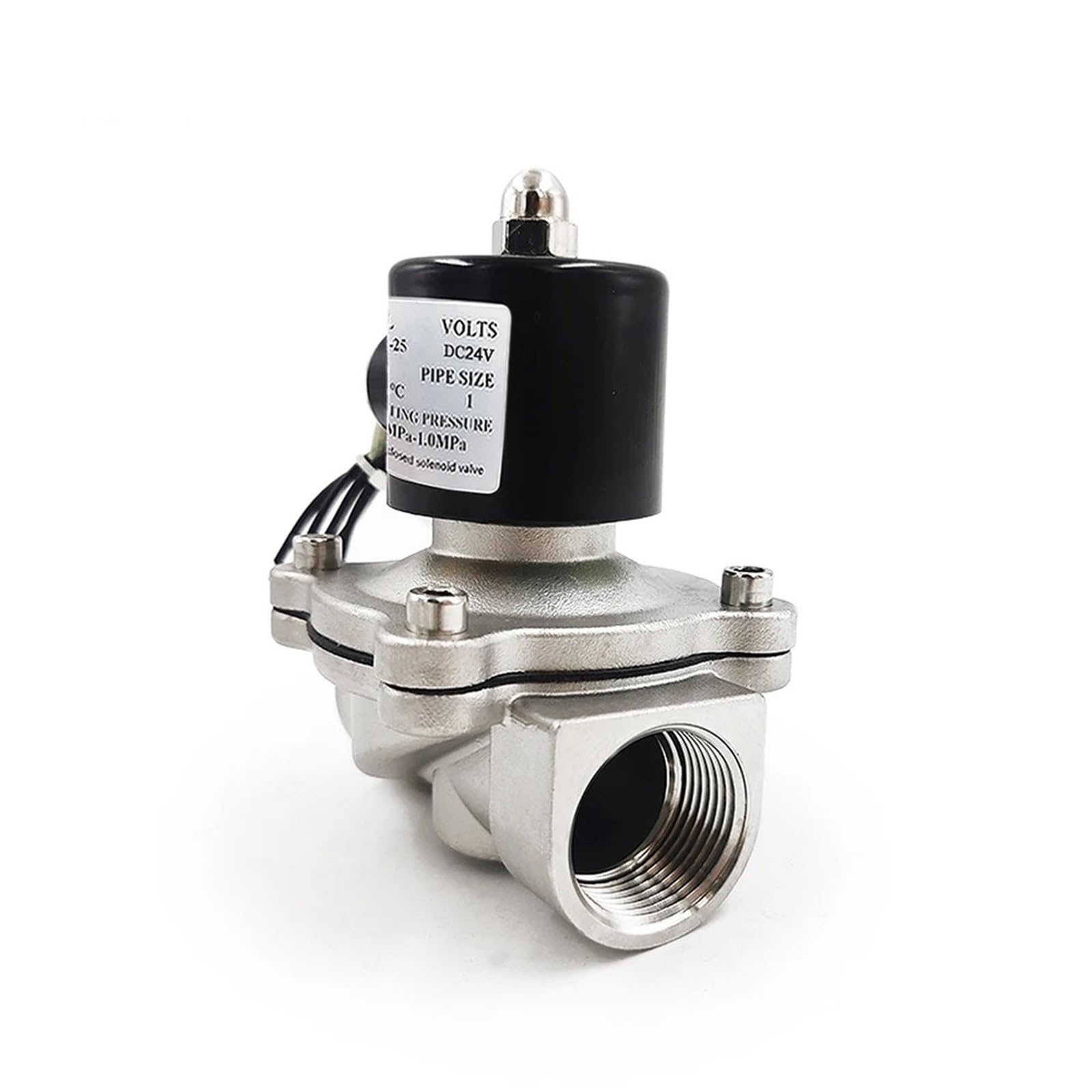 Stainless Steel Solenoid Valve - 12V, 24V, 220V Water, Oil, ES Pneumatic Valve(DN10 DC12V)