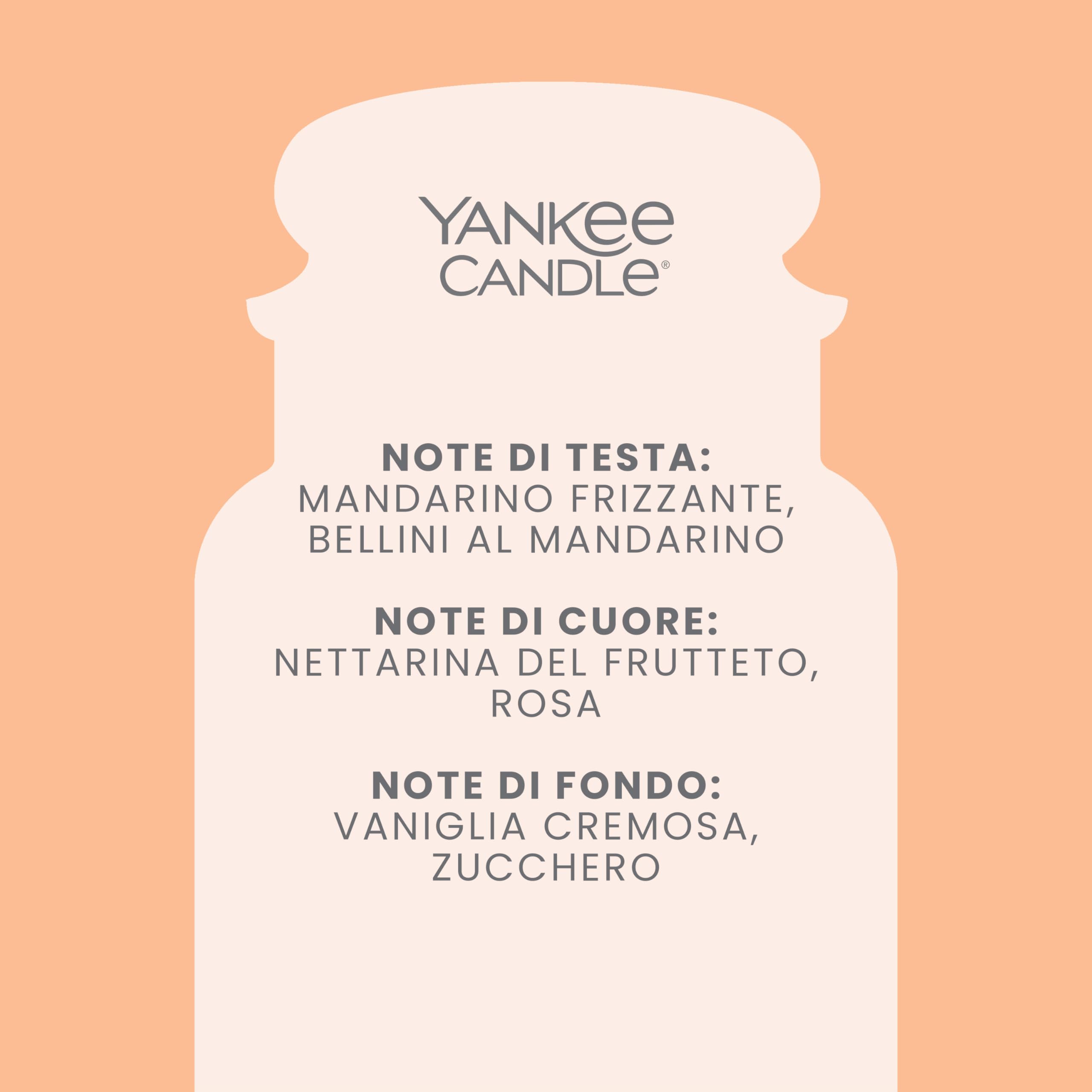 Yankee Candle Candela Profumata | Barattolo Grande Tangerine & Vanilla | Candele a Lunga Durata: fino a 150 Ore | Regali Perfetti per Donne