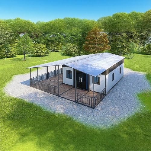 Tiny Homes for Sale Prefab, Foldable Modular Mobile Home with 2-3 Bedrooms 1 Living Room 1 Full Equiped Bathroom and Kitchen, Prefabricated Container House to Live in for Adults, Easy Setup & Move