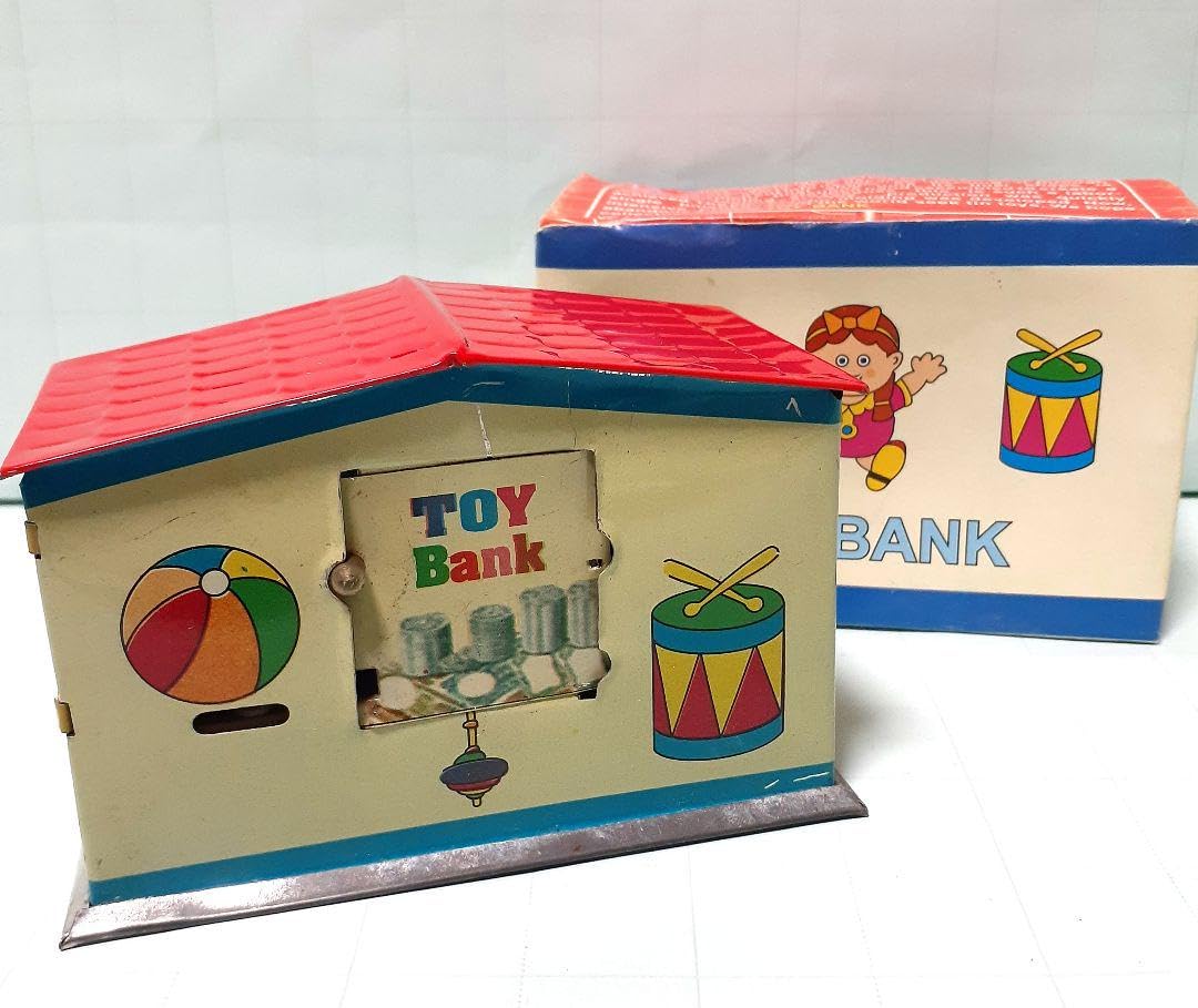 Amazon.co.jp: レトロ ブリキ製 からくり貯金箱 WELBY社 TOY